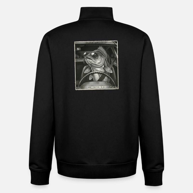 Zander Geblitzt - Unisex Organic Zip Sweatshirt von Stanley/Stella - Schwarz
