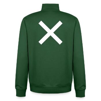 Signes X - Sweat zippé unisexe en coton bio Stanley/Stella - vert bouteille - Dos - AI Model Male 185 dark (185cm)
