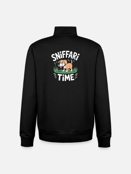 Sniffari Time Hund Nasenarbeit Spaß - Unisex Organic Zip Sweatshirt von Stanley/Stella - Schwarz