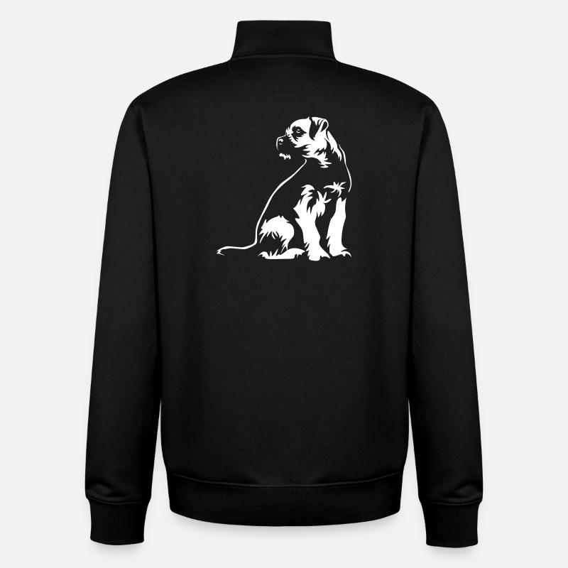 Border Terrier "Black Edition" - Unisex Organic Zip Sweatshirt by Stanley/Stella - black