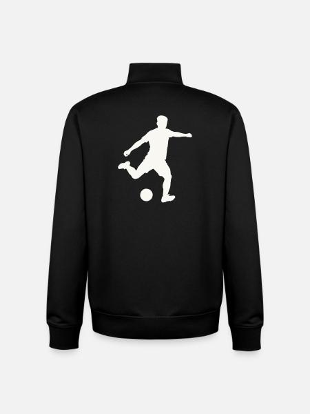 Foosball silhouette in motion - Unisex Organic Zip Sweatshirt by Stanley/Stella - black