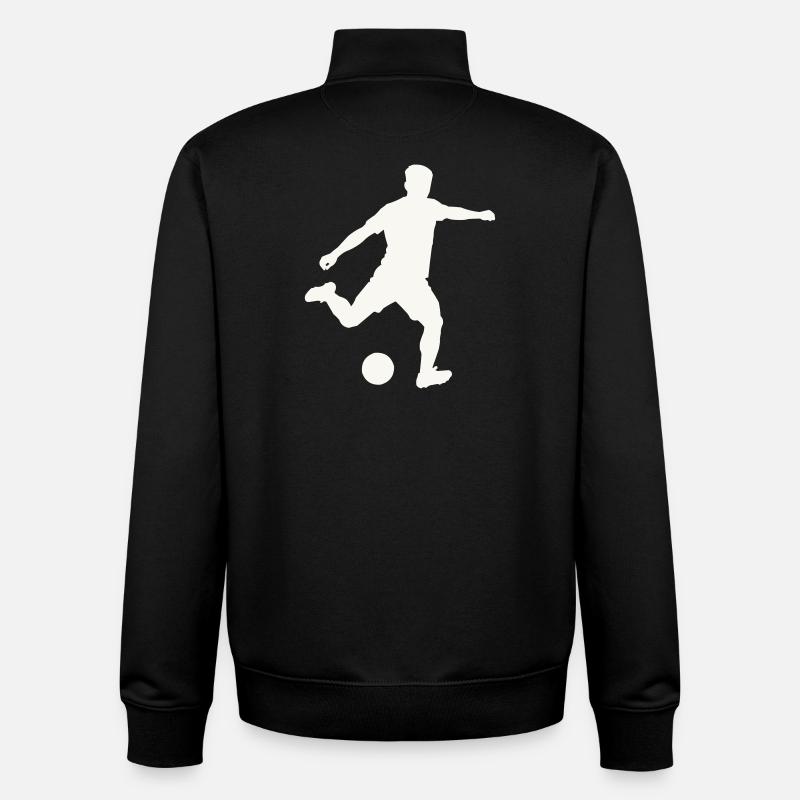 Kicker-Silhouette in Bewegung - Unisex Organic Zip Sweatshirt von Stanley/Stella - Schwarz