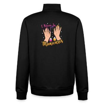 Nail Designer Nail Designer Cosmetics Nail Salon - Unisex Organic Zip Sweatshirt by Stanley/Stella - black - Back - AI Model Male 185 light (185cm)