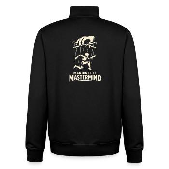 Marionetten Genie | Puppenspieler Humor - Unisex Organic Zip Sweatshirt von Stanley/Stella - Schwarz - Hinten - AI Model Male 185 light (185cm)