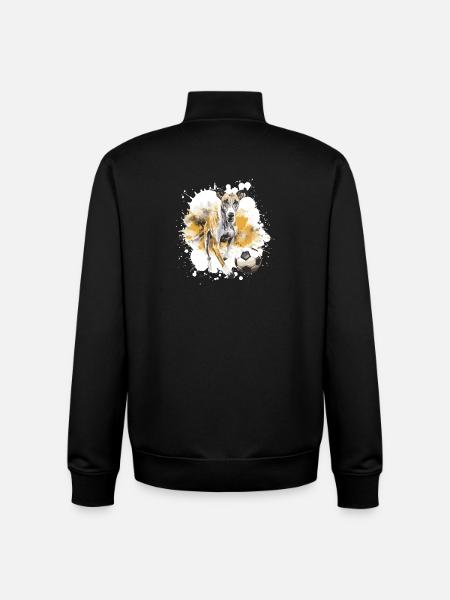 Greyhound Dog Football Team - Unisex Organic Zip Sweatshirt by Stanley/Stella - black