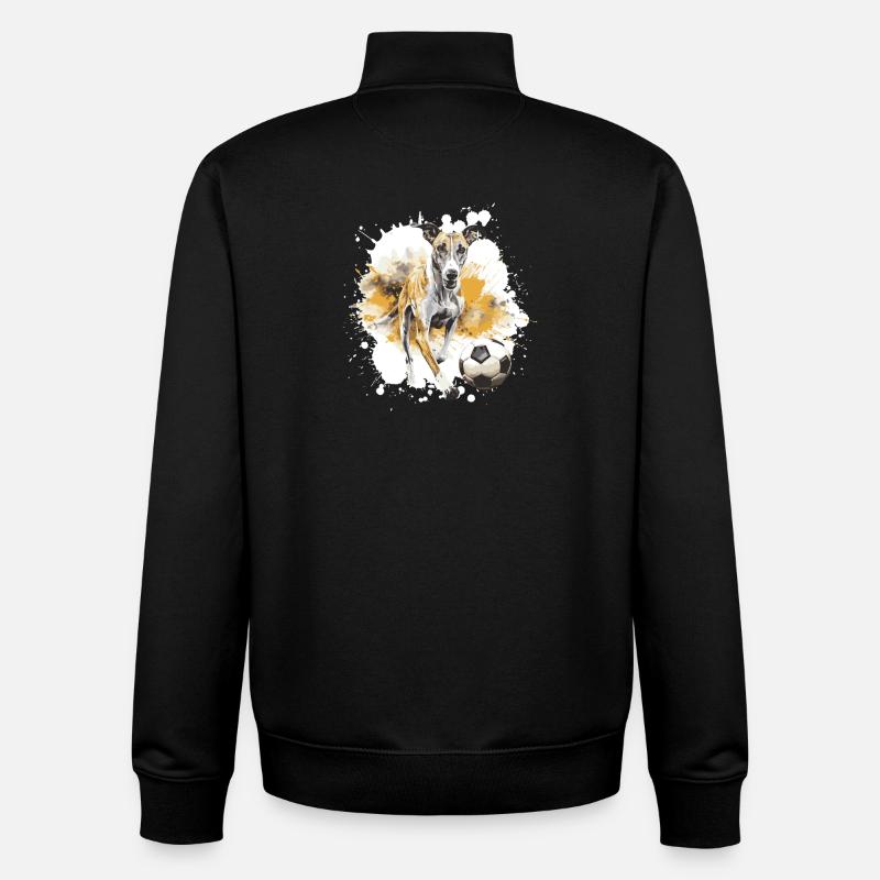 Équipe de football canin Greyhound - Sweat zippé unisexe en coton bio Stanley/Stella - noir