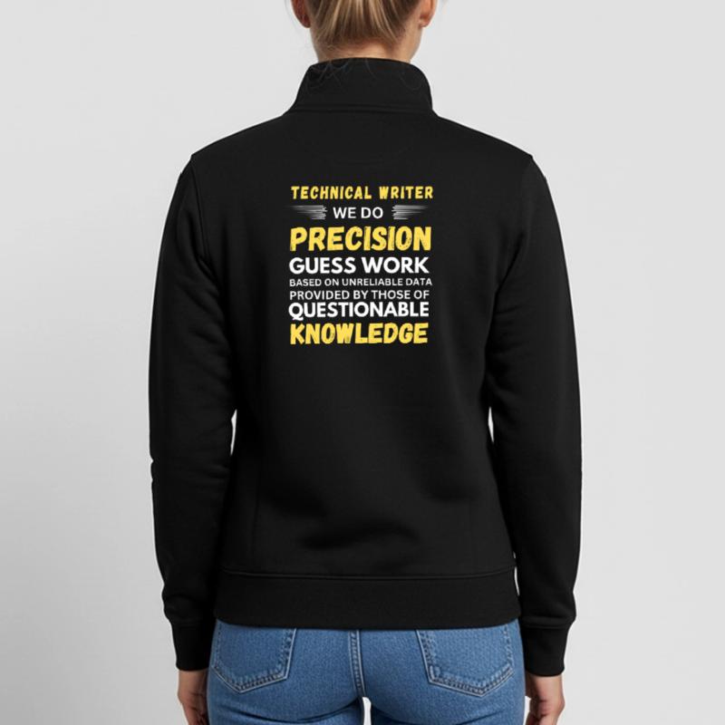 Technical Writer Precision Guesswork Unisex Organic Zip Sweatshirt by Stanley/Stella