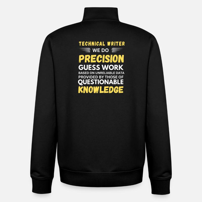 Technical Writer Precision Guesswork - Unisex Organic Zip Sweatshirt by Stanley/Stella - black