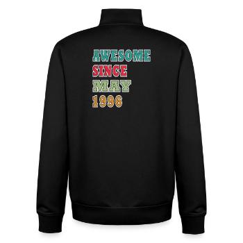Awesome Since May 1996 - Unisex Organic Zip Sweatshirt von Stanley/Stella - Schwarz - Hinten - AI Model Male 185 light (185cm)
