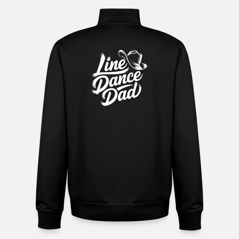 Line Dance Dad - Unisex Organic Zip Sweatshirt von Stanley/Stella - Schwarz