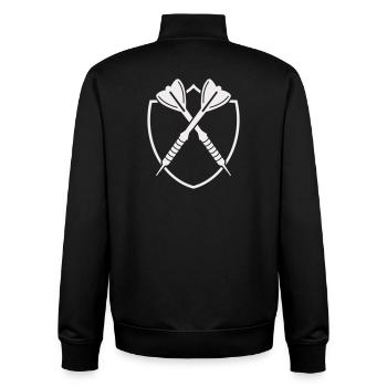 Darts Shield Cross – Precision Symbol - Unisex Organic Zip Sweatshirt by Stanley/Stella - black - Back - AI Model Male 185 light (185cm)