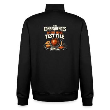 Noch eine Testkachel | Keramik - Unisex Organic Zip Sweatshirt von Stanley/Stella - Schwarz - Hinten - AI Model Male 185 light (185cm)
