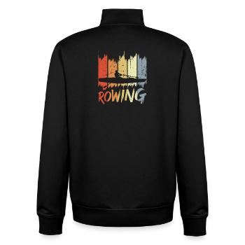 Vintage Skullen - Unisex Organic Zip Sweatshirt by Stanley/Stella - black - Back - AI Model Male 185 light (185cm)