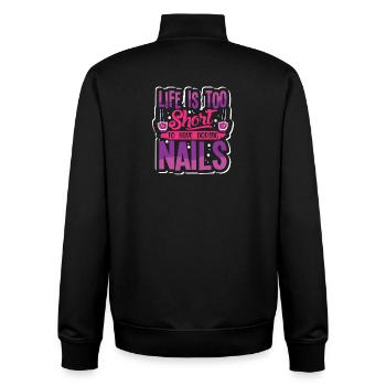 Nail Designer Nail Designer Cosmetics Nail Salon - Unisex Organic Zip Sweatshirt by Stanley/Stella - black - Back - AI Model Male 185 light (185cm)