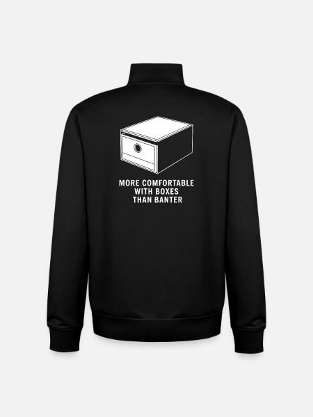 Boxed Comfort Over Banter - Unisex Organic Zip Sweatshirt by Stanley/Stella - black