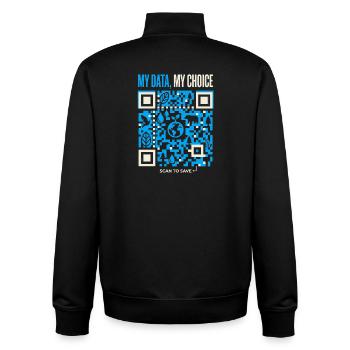My Data My Choice - Unisex Organic Zip Sweatshirt von Stanley/Stella - Schwarz - Hinten - AI Model Male 185 light (185cm)