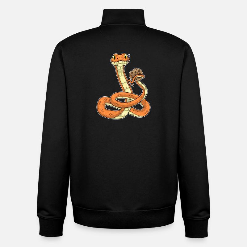 Schlange Cookie - Unisex Organic Zip Sweatshirt von Stanley/Stella - Schwarz
