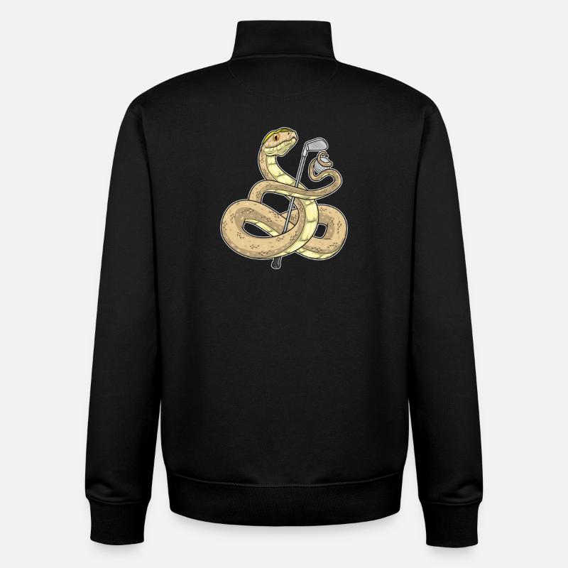 Schlange Golf Golfschläger - Unisex Organic Zip Sweatshirt von Stanley/Stella - Schwarz