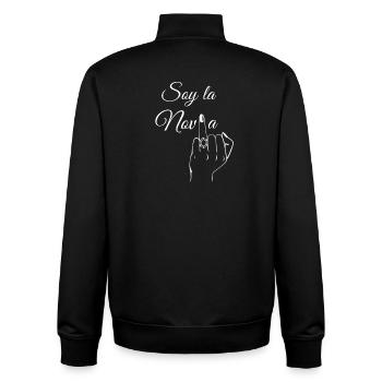 Ich bin die Abschiedsbraut - Unisex Organic Zip Sweatshirt von Stanley/Stella - Schwarz - Hinten - AI Model Male 185 light (185cm)