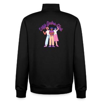 Cozy Girls Club Warm Aesthetic Girl Power - Unisex Organic Zip Sweatshirt von Stanley/Stella - Schwarz - Hinten - AI Model Male 185 light (185cm)