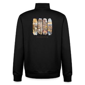 Voyage de vacances à Florence – Voyage en Italie Art City - Sweat zippé unisexe en coton bio Stanley/Stella - noir - Dos - AI Model Male 185 light (185cm)