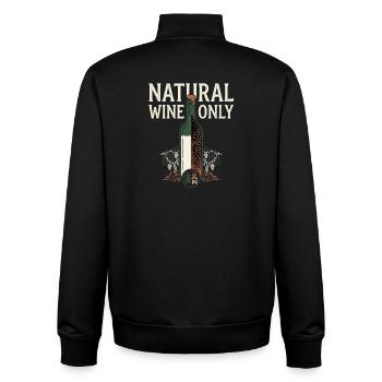 Natural Wine Only - Unisex Organic Zip Sweatshirt von Stanley/Stella - Schwarz - Hinten - AI Model Male 185 light (185cm)
