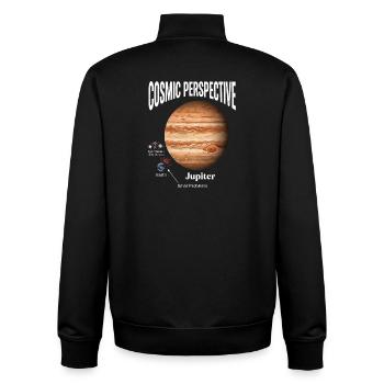 Cosmic Perspective - Unisex Organic Zip Sweatshirt von Stanley/Stella - Schwarz - Hinten - AI Model Male 185 light (185cm)