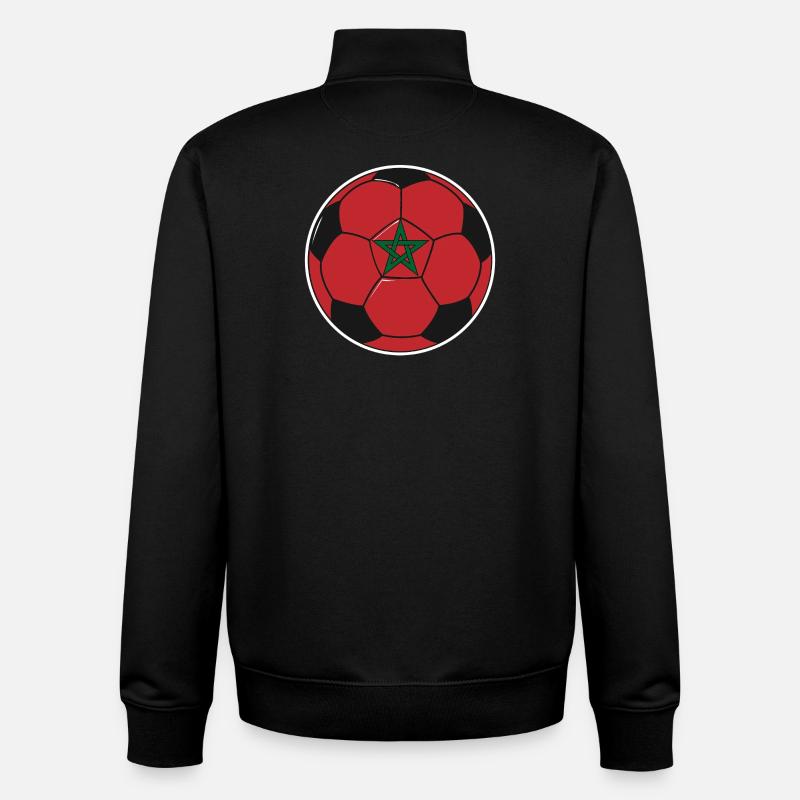 Fußballmannschaft Marokko - Unisex Organic Zip Sweatshirt von Stanley/Stella - Schwarz