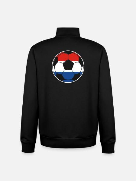 Football team Netherlands - Unisex Organic Zip Sweatshirt by Stanley/Stella - black