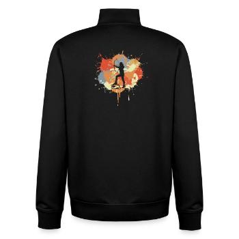 Bogenschütze Zeichnung - Unisex Organic Zip Sweatshirt von Stanley/Stella - Schwarz - Hinten - AI Model Male 185 light (185cm)