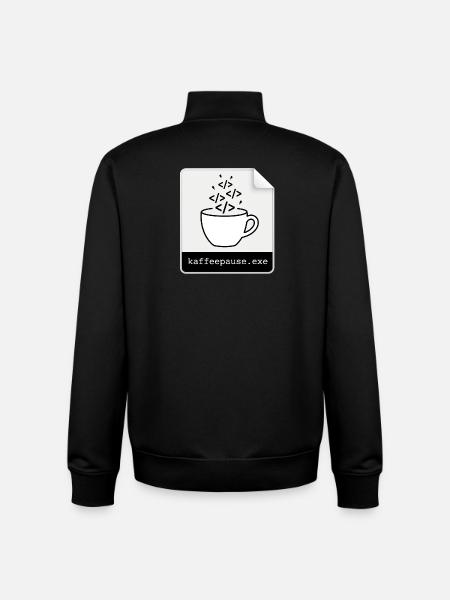 Kaffeepause.exe - IT Programmieren Informatik Code - Unisex Organic Zip Sweatshirt von Stanley/Stella - Schwarz