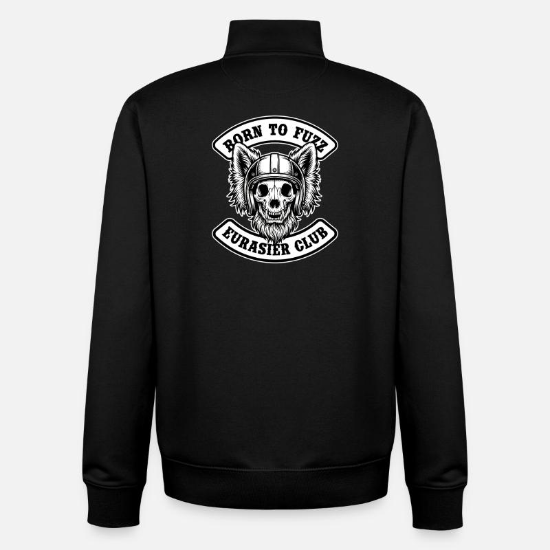 Eurasier | Fuzz Rocker Biker - Sweat zippé unisexe en coton bio Stanley/Stella - noir