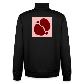 Conception des formes organiques rouges - Sweat zippé unisexe en coton bio Stanley/Stella - noir - Dos - AI Model Male 185 light (185cm)