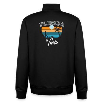 Florida Vibes Retro Florida - Unisex Organic Zip Sweatshirt von Stanley/Stella - Schwarz - Hinten - AI Model Male 185 light (185cm)