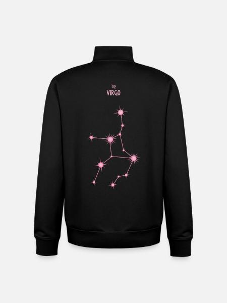 Jungfrau Sternzeichen Sternbild Pastellrosa - Unisex Organic Zip Sweatshirt von Stanley/Stella - Schwarz
