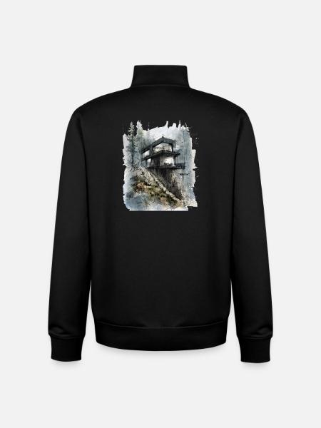 Waldglashütte auf der Klippe - Unisex Organic Zip Sweatshirt von Stanley/Stella - Schwarz