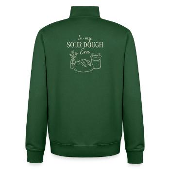 Backen Bäckerin Sauerteig In My Sourdough Era - Unisex Organic Zip Sweatshirt von Stanley/Stella - Flaschengrün - Hinten - AI Model Male 185 dark (185cm)