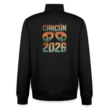 Cancun 2026 - Unisex Organic Zip Sweatshirt von Stanley/Stella - Schwarz - Hinten - AI Model Male 185 light (185cm)