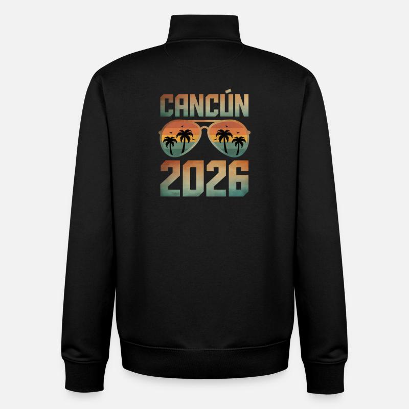 Cancun 2026 - Unisex Organic Zip Sweatshirt by Stanley/Stella - black