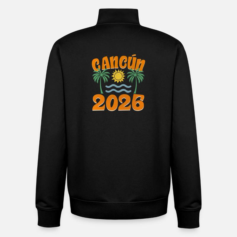 Cancun 2026 - Unisex Organic Zip Sweatshirt von Stanley/Stella - Schwarz