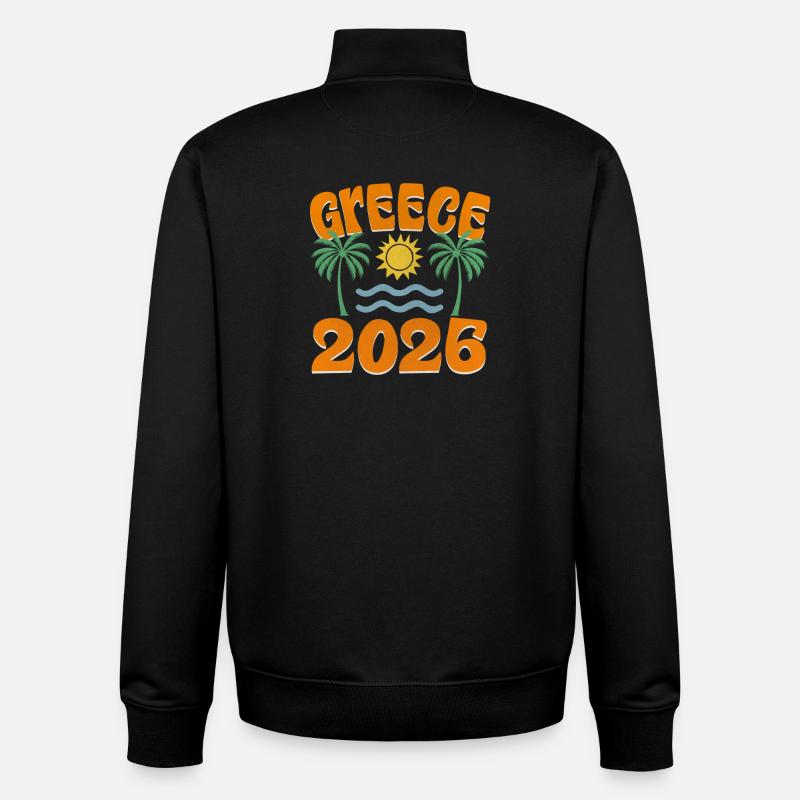 Greece 2026 - Unisex Organic Zip Sweatshirt von Stanley/Stella - Schwarz