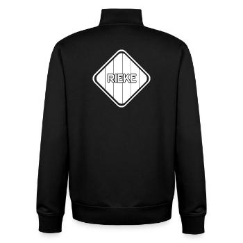 Vor als Geschenk - Unisex Organic Zip Sweatshirt von Stanley/Stella - Schwarz - Hinten - AI Model Male 185 light (185cm)
