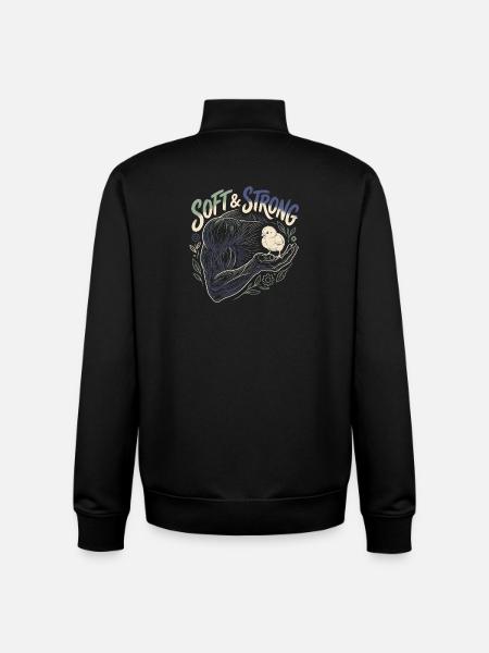 Soft And Strong Men - Unisex Organic Zip Sweatshirt by Stanley/Stella - black