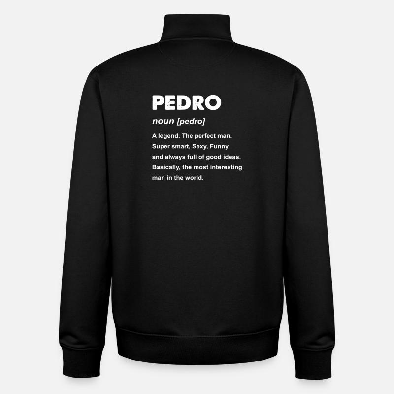 Pedro Legend Typografie Tee - Unisex Organic Zip Sweatshirt von Stanley/Stella - Schwarz