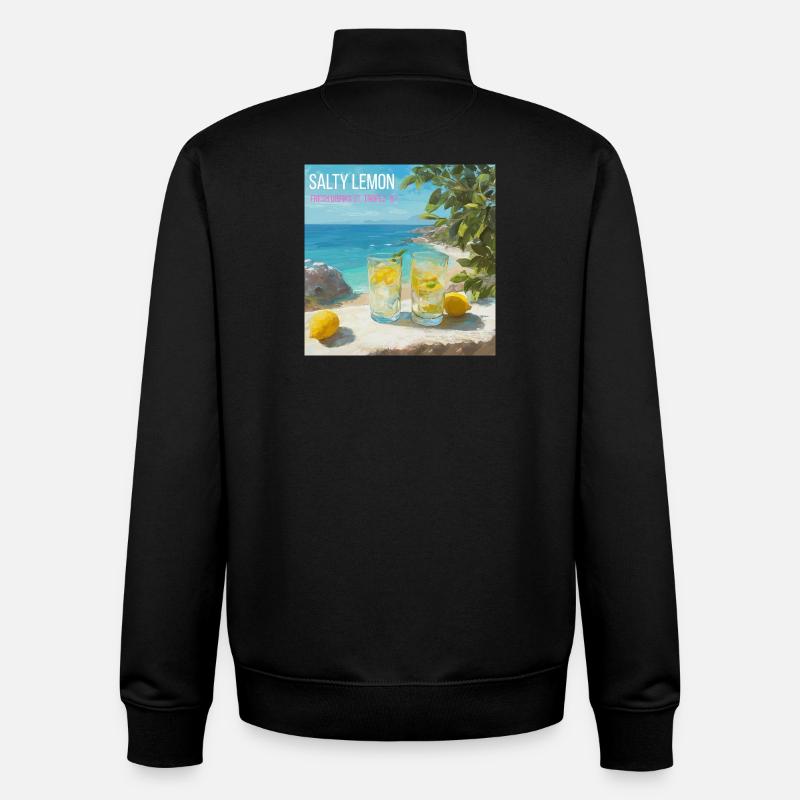 Magic Salt Lemon Beach 87 - Sweat zippé unisexe en coton bio Stanley/Stella - noir