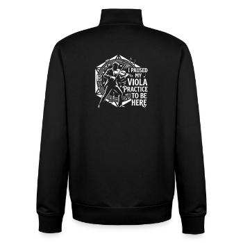 Alto en pause Musiciens de pratique - Sweat zippé unisexe en coton bio Stanley/Stella - noir - Dos - AI Model Male 185 light (185cm)