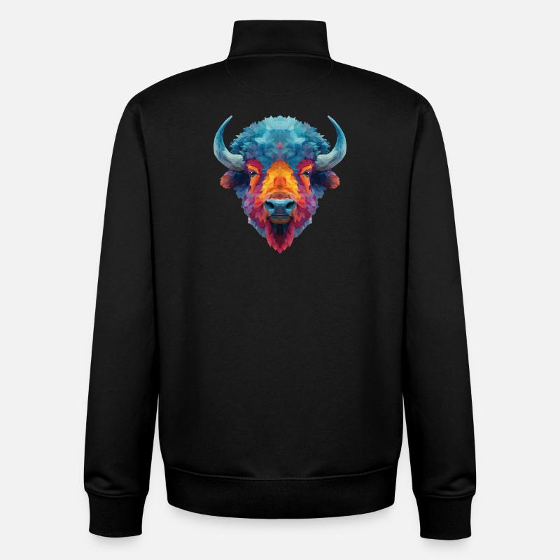 Bison - Unisex Organic Zip Sweatshirt by Stanley/Stella - black