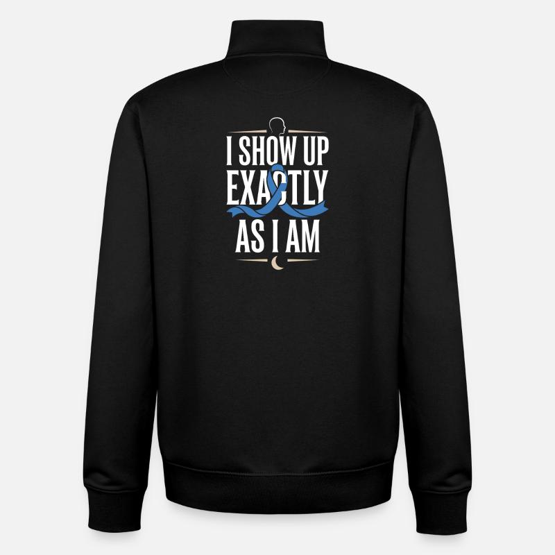 Alopezie-bewusstsein Alopecia Areata Haarausfall - Unisex Organic Zip Sweatshirt von Stanley/Stella - Schwarz