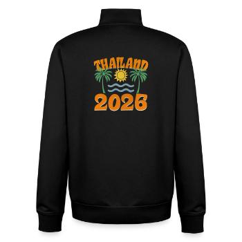 Thaïlande 2026 - Sweat zippé unisexe en coton bio Stanley/Stella - noir - Dos - AI Model Male 185 light (185cm)