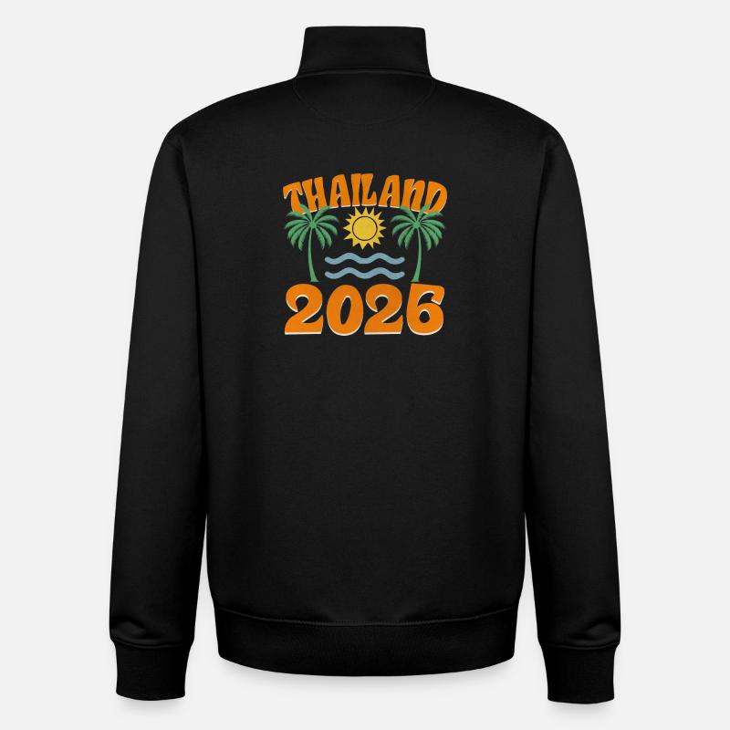 Thaïlande 2026 - Sweat zippé unisexe en coton bio Stanley/Stella - noir